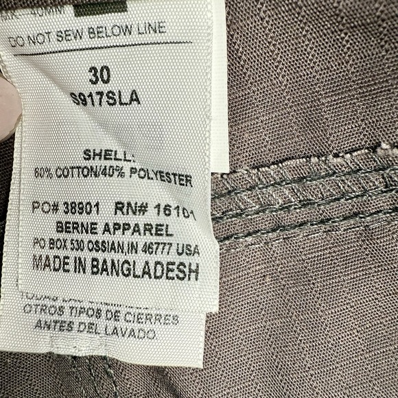 Berne Men's Workwear Flex 180 Relaxed Fit Brown Stretch Cargo Shorts Size 30 NEW - Picture 8 of 8